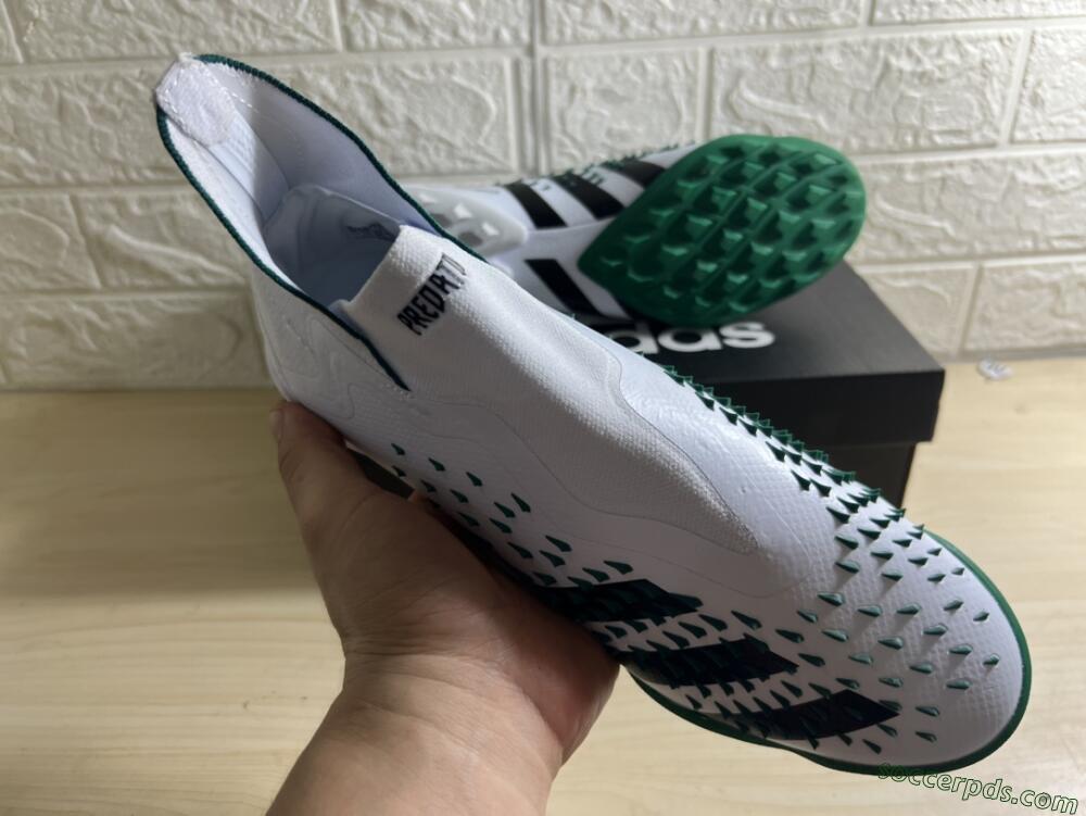Adidas Predator Freak+ TF High-Tops Football Shoes - White/Green/Black