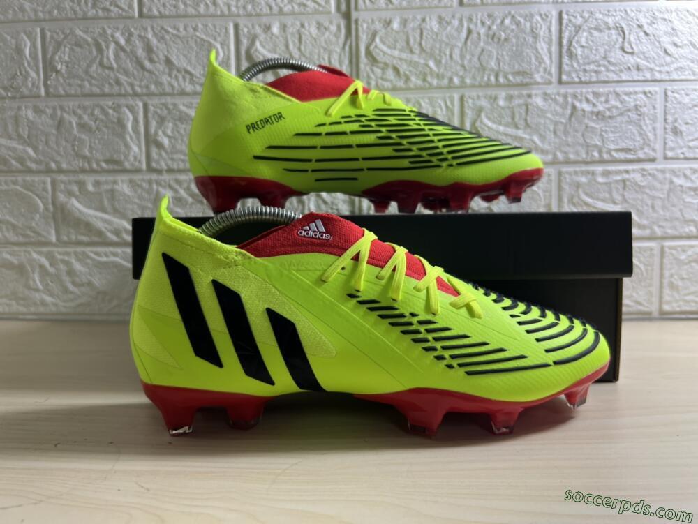 Adidas Predator Edge Geometric.1 FG High-Tops Football Boots - Green/Red