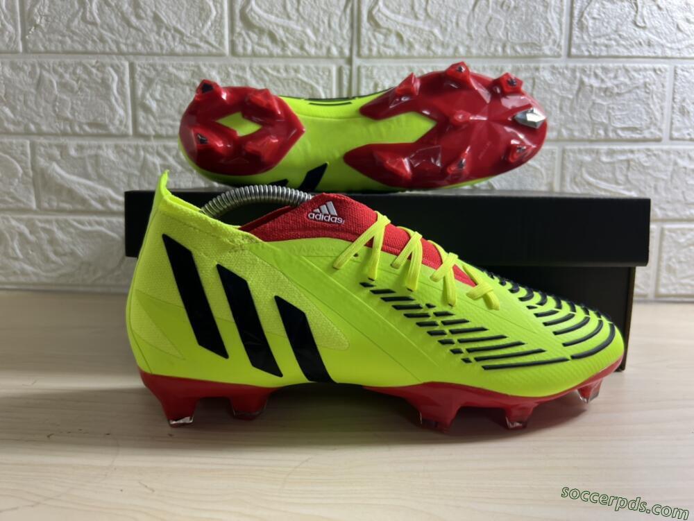 Adidas Predator Edge Geometric.1 FG High-Tops Football Boots - Green/Red