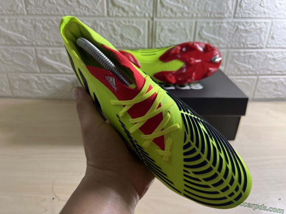 Adidas Predator Edge Geometric.1 FG High-Tops Football Boots - Green/Red