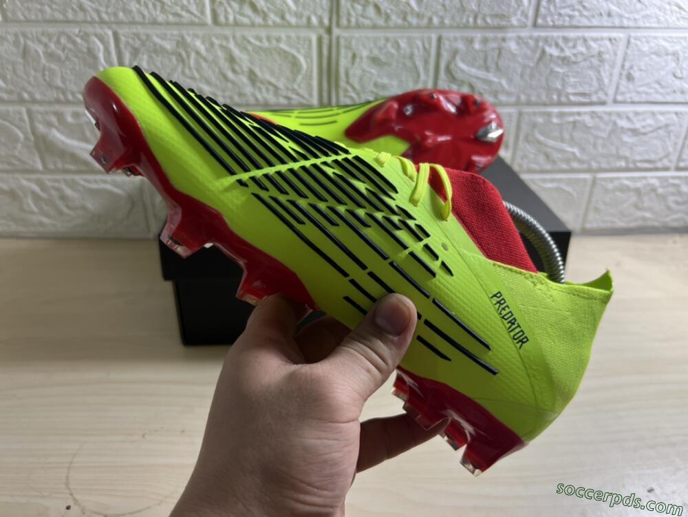 Adidas Predator Edge Geometric.1 FG High-Tops Football Boots - Green/Red