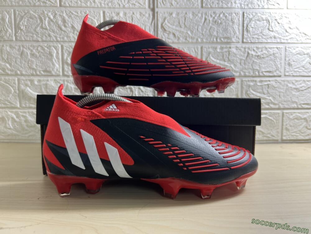 Adidas Predator Edge Geometric+ FG High-Tops Football Boots - Red/Black/White