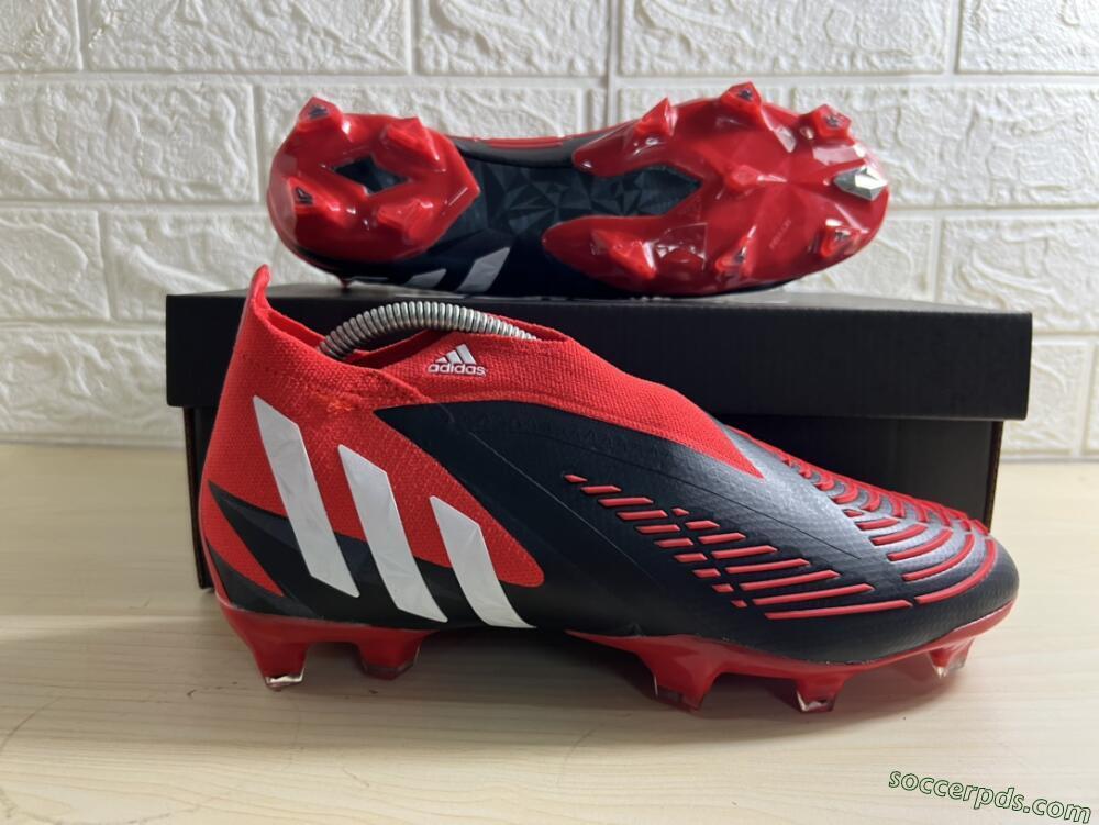Adidas Predator Edge Geometric+ FG High-Tops Football Boots - Red/Black/White