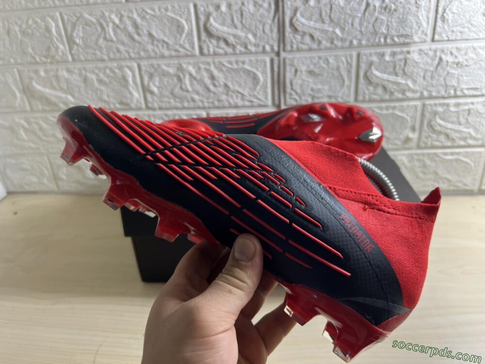 Adidas Predator Edge Geometric+ FG High-Tops Football Boots - Red/Black/White