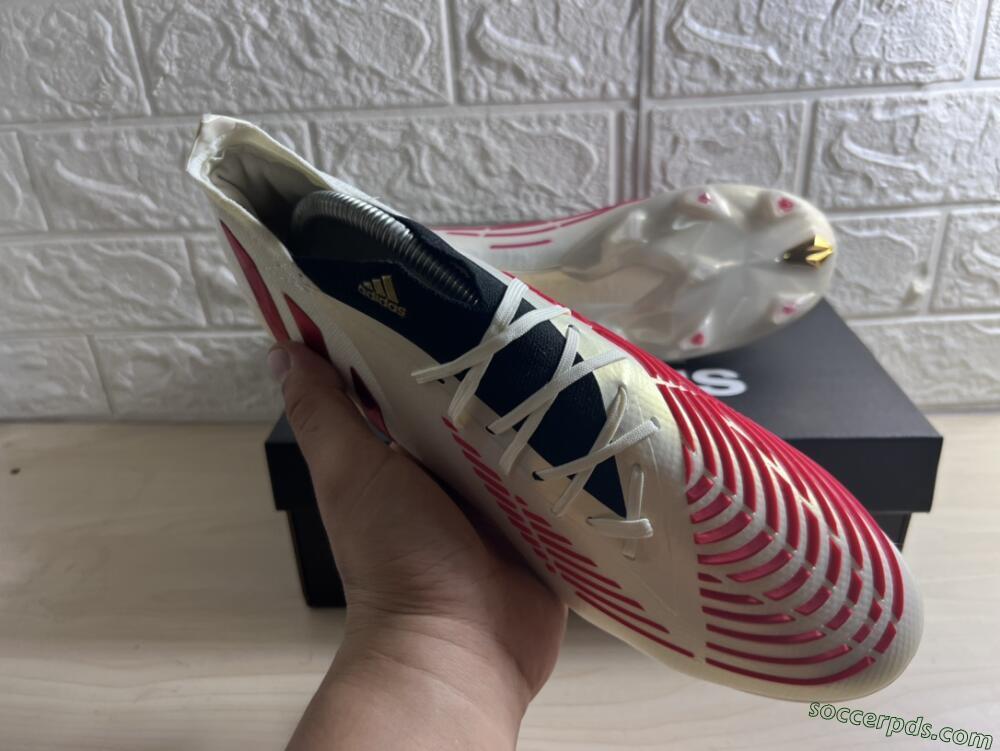Adidas Predator Edge.1 Low FG Low-Tops Football Boots - White/Red