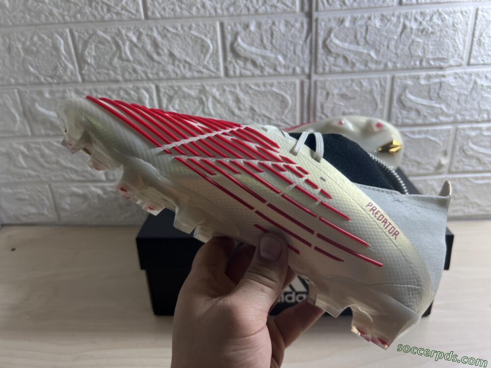 Adidas Predator Edge.1 Low FG Low-Tops Football Boots - White/Red