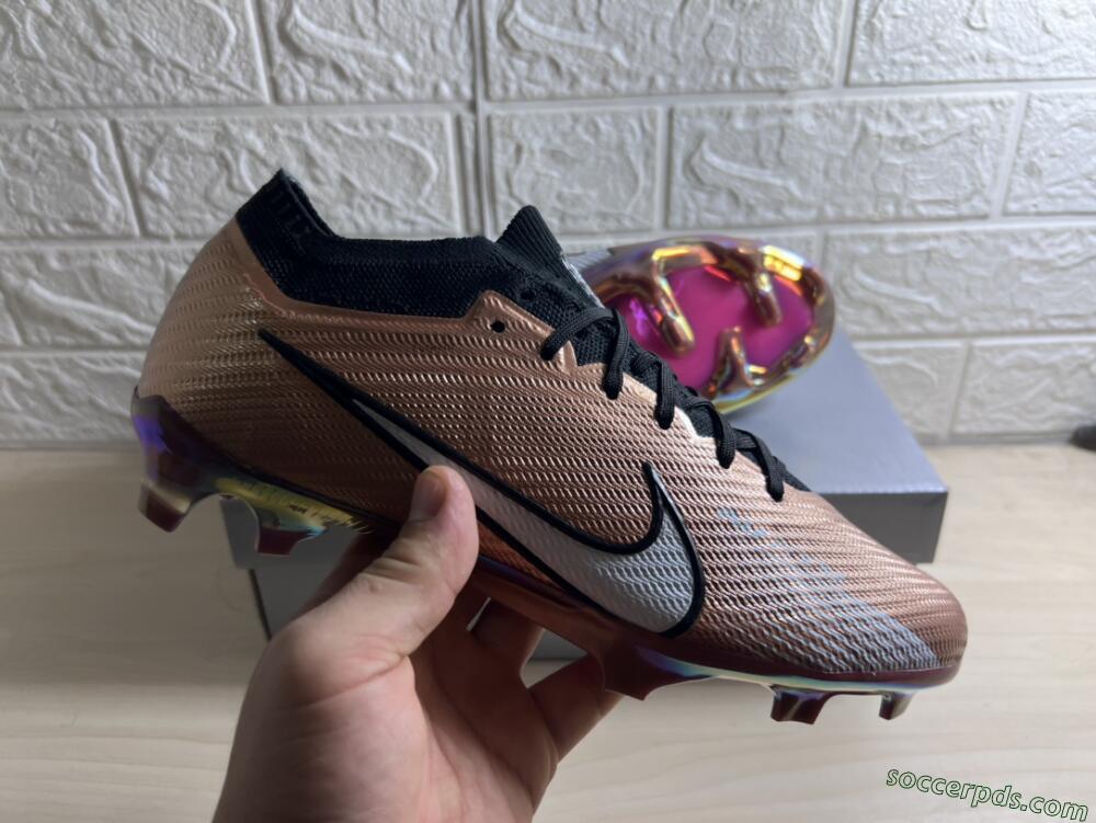 Nike Air Zoom Mercurial Vapor 15 Elite FG Low-Tops Football Boots - Gold/White/Black