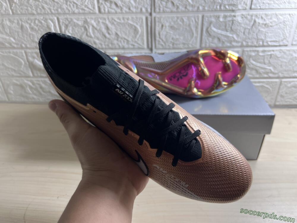 Nike Air Zoom Mercurial Vapor 15 Elite FG Low-Tops Football Boots - Gold/White/Black