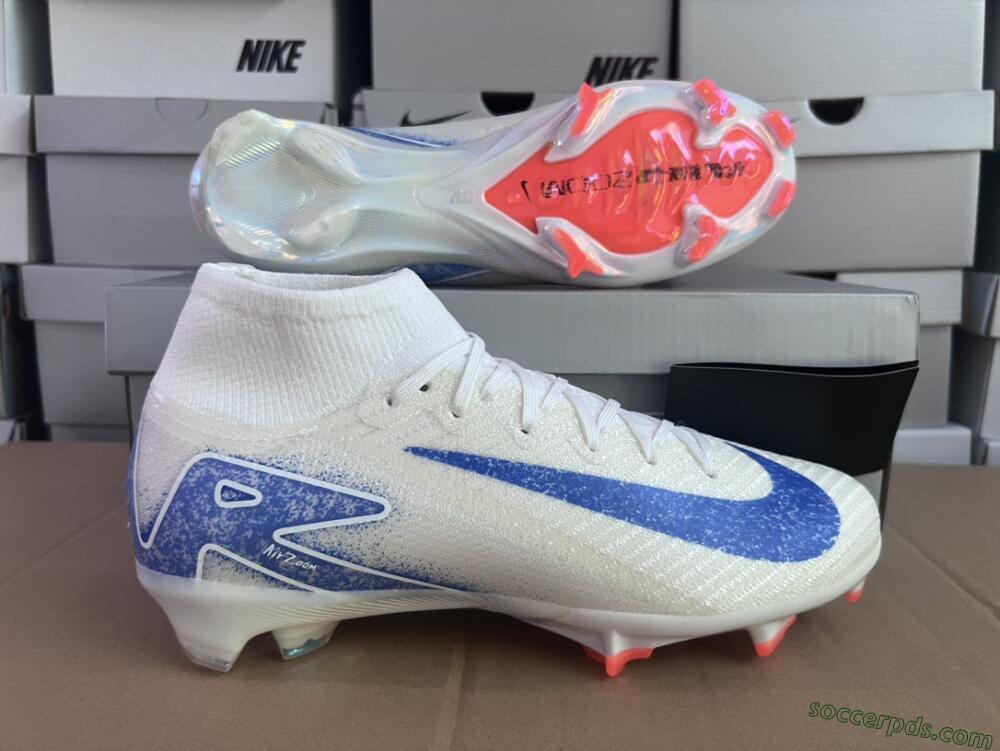Nike Air Zoom Mercurial Superfly 10 Elite FG High-Tops Football Boots - Grey/Blue/Orange