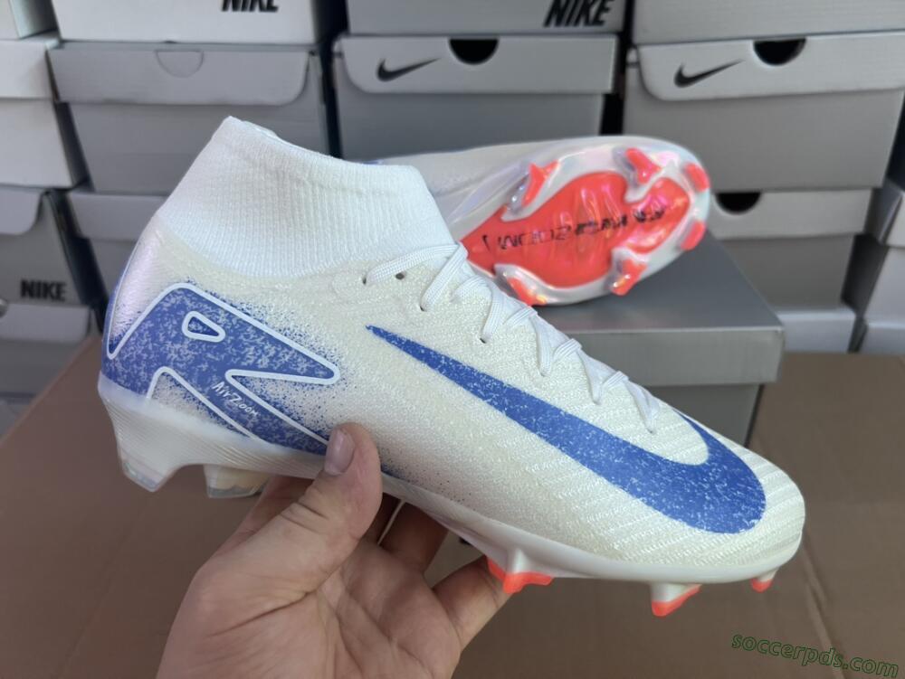 Nike Air Zoom Mercurial Superfly 10 Elite FG High-Tops Football Boots - Grey/Blue/Orange