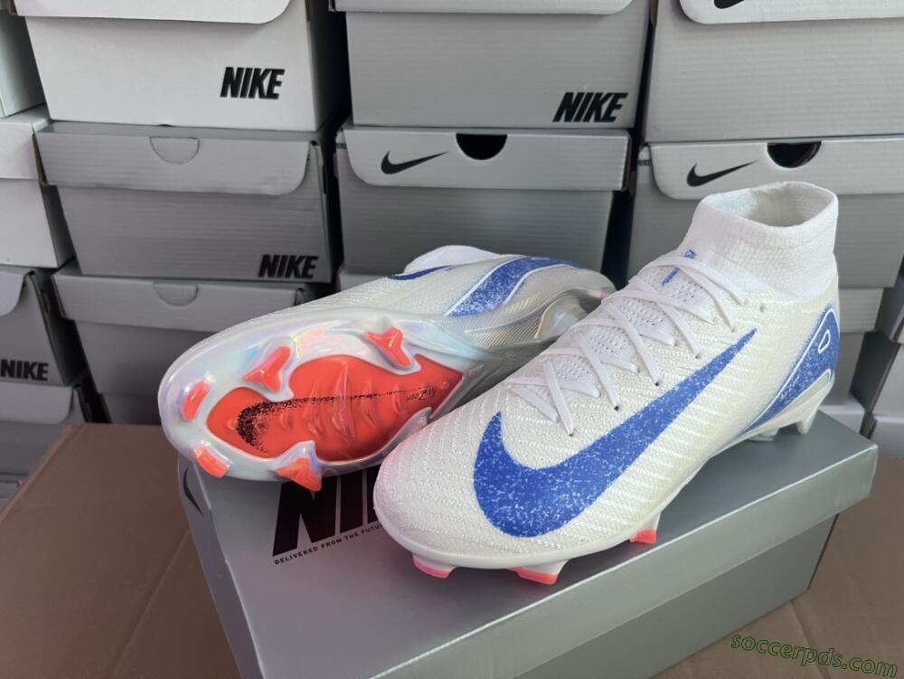 Nike Air Zoom Mercurial Superfly 10 Elite FG High-Tops Football Boots - Grey/Blue/Orange