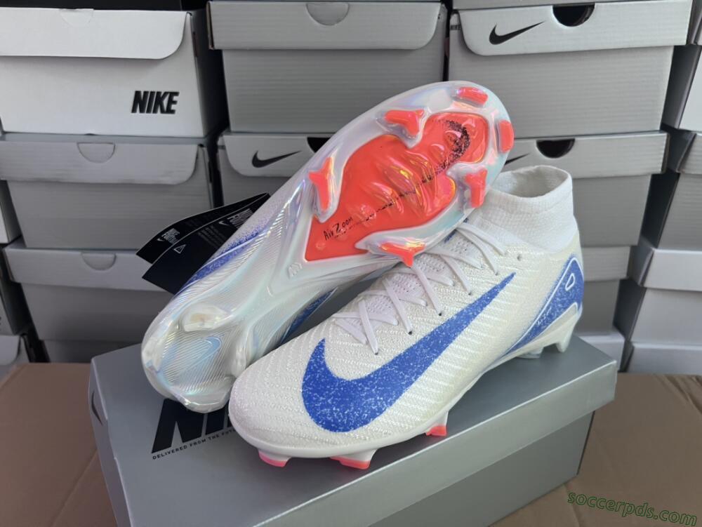 Nike Air Zoom Mercurial Superfly 10 Elite FG High-Tops Football Boots - Grey/Blue/Orange