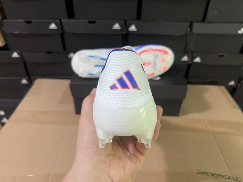 Adidas F50 Adizero FG Low-Tops Football Boots - White/Blue/Orange
