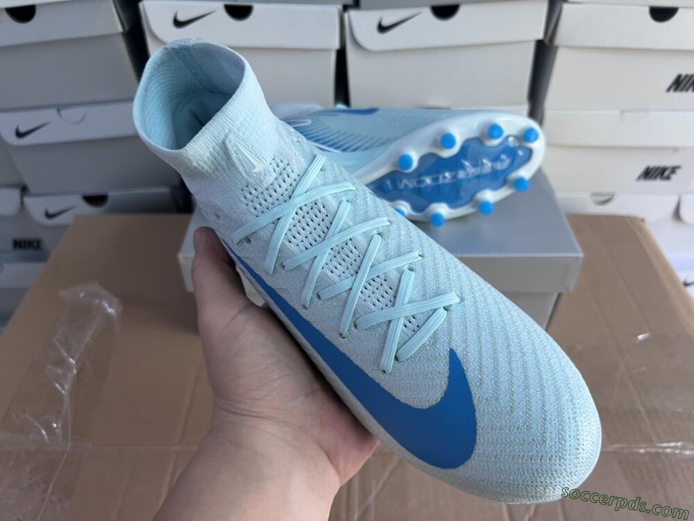 Nike Air Zoom Mercurial Superfly 10 Elite AG High-Tops Football Boots - Jade/Beige/Blue