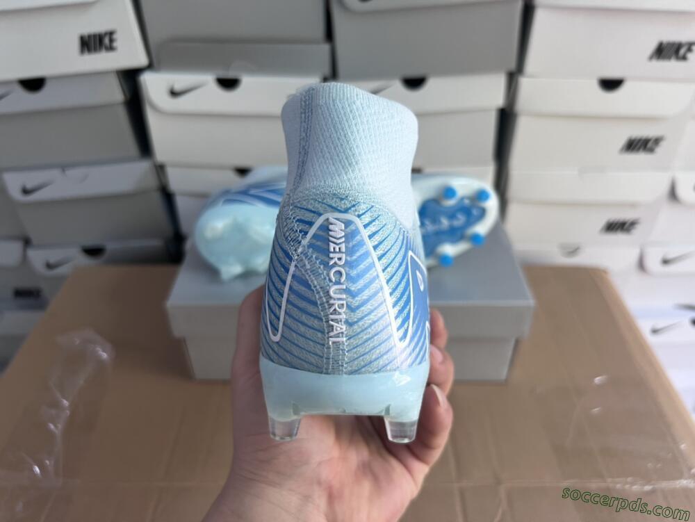 Nike Air Zoom Mercurial Superfly 10 Elite AG High-Tops Football Boots - Jade/Beige/Blue