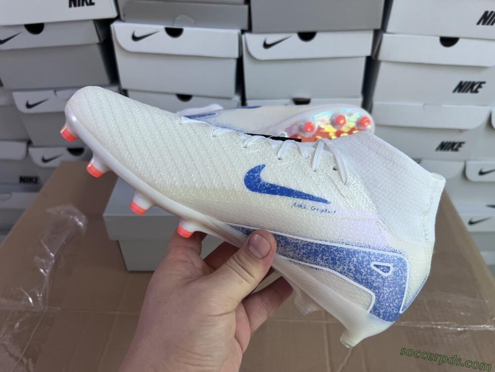 Nike Air Zoom Mercurial Superfly 10 Elite AG High-Tops Football Boots - Beige/Blue