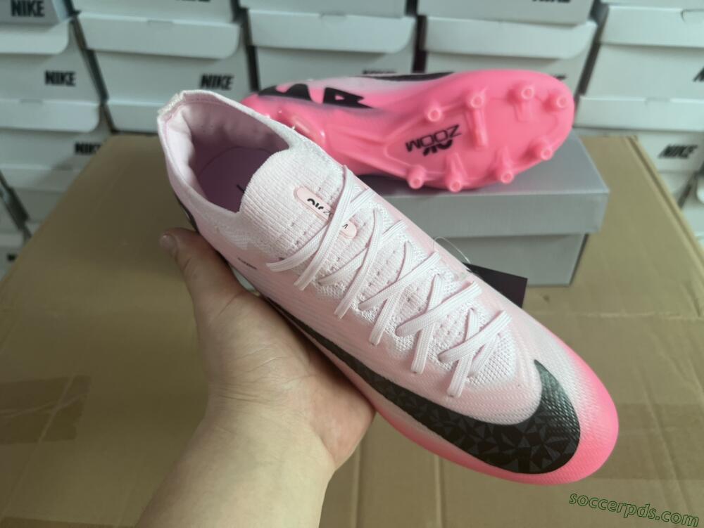 Nike Air Zoom Mercurial Vapor 15 Elite FG Low-Tops Football Boots - Pink/Black