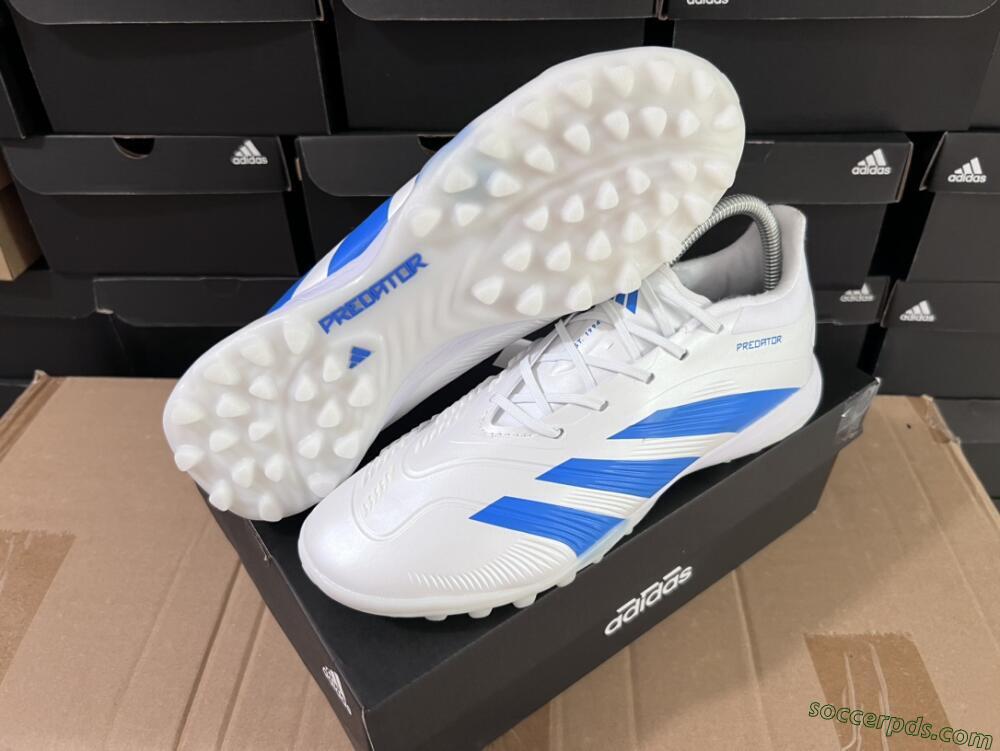 Adidas Predator 24 Elite TF Low-Tops Football Shoes - Beige/White/Blue