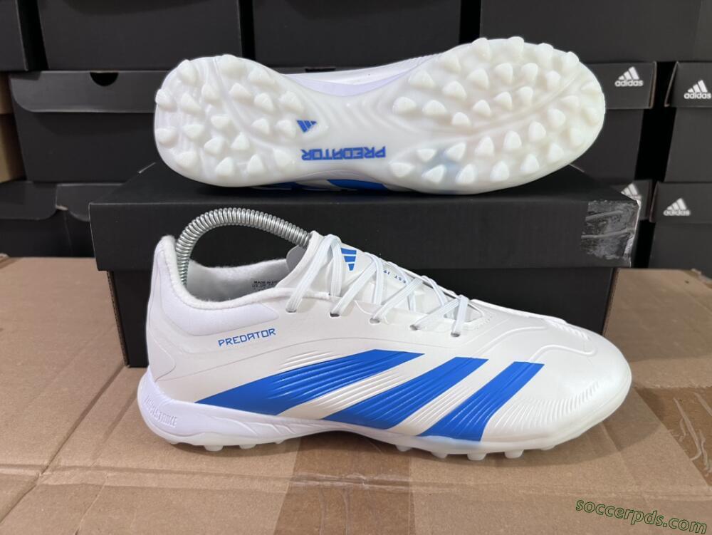 Adidas Predator 24 Elite TF Low-Tops Football Shoes - Beige/White/Blue