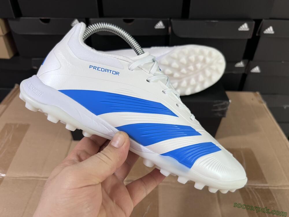 Adidas Predator 24 Elite TF Low-Tops Football Shoes - Beige/White/Blue
