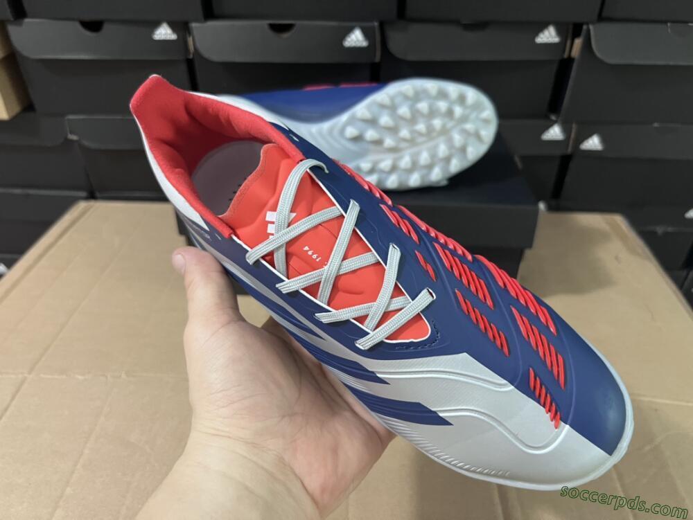 Adidas Predator 24 Elite TF Low-Tops Football Shoes - Silver/Blue/Red