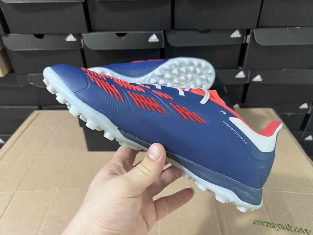 Adidas Predator 24 Elite TF Low-Tops Football Shoes - Silver/Blue/Red