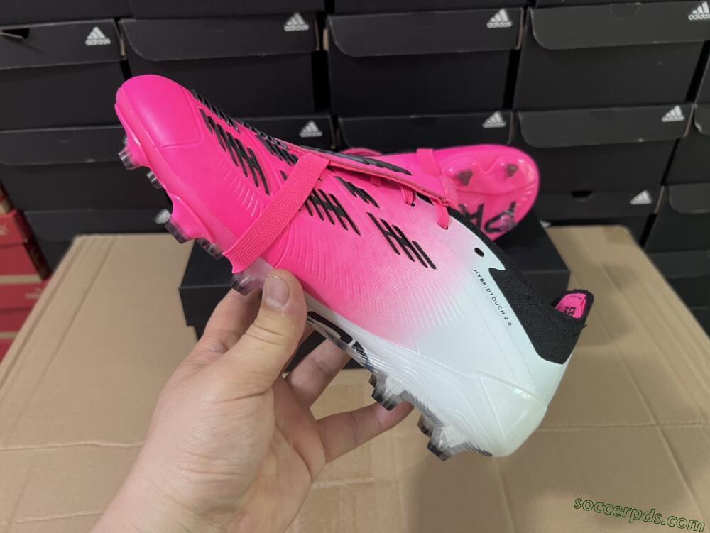 Adidas Predator Elite Foldover Tongue FG Low-Tops Football Boots - Pink/Grey/White