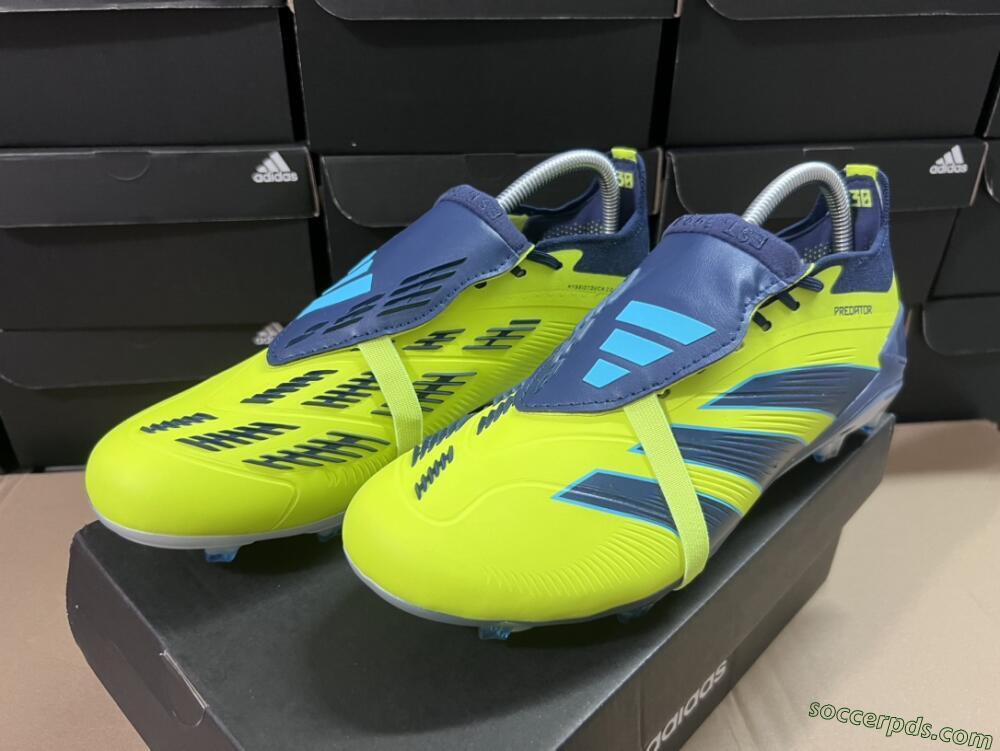 Adidas Predator Elite Foldover Tongue FG Low-Tops Football Boots - Yellow/Blue/Jade