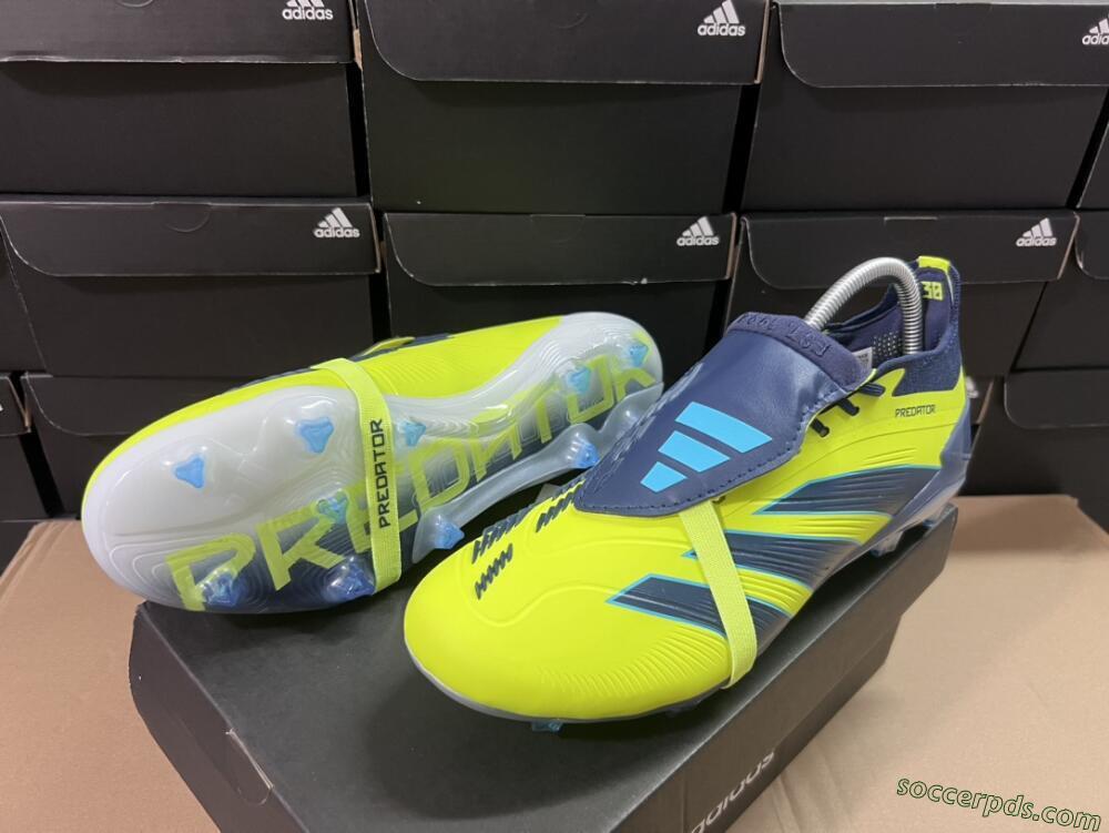 Adidas Predator Elite Foldover Tongue FG Low-Tops Football Boots - Yellow/Blue/Jade