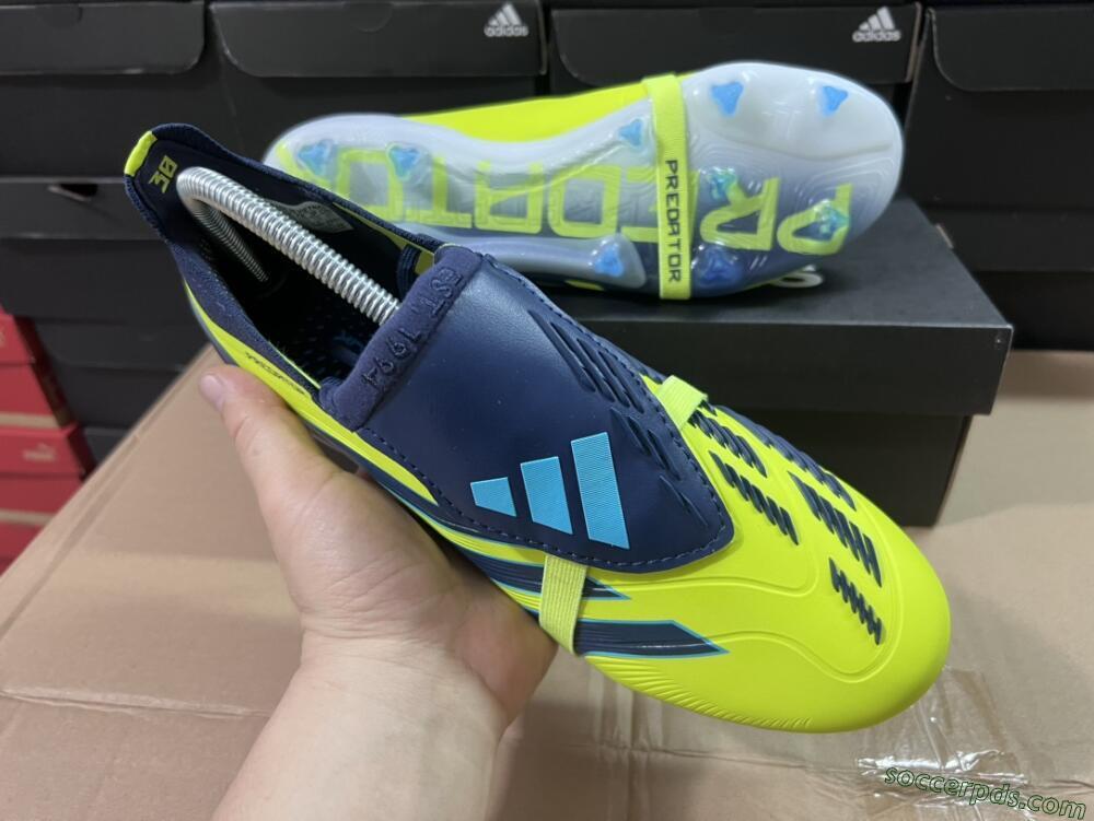 Adidas Predator Elite Foldover Tongue FG Low-Tops Football Boots - Yellow/Blue/Jade