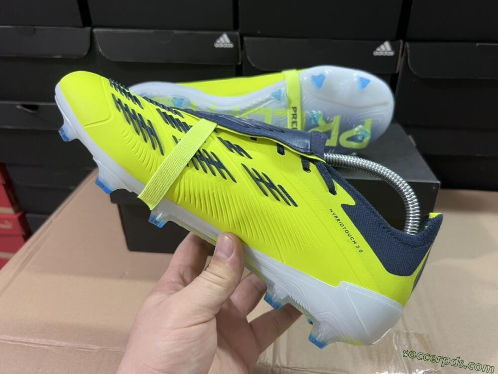 Adidas Predator Elite Foldover Tongue FG Low-Tops Football Boots - Yellow/Blue/Jade