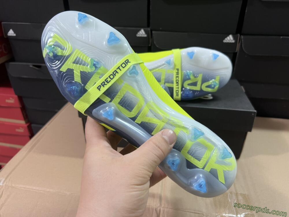 Adidas Predator Elite Foldover Tongue FG Low-Tops Football Boots - Yellow/Blue/Jade