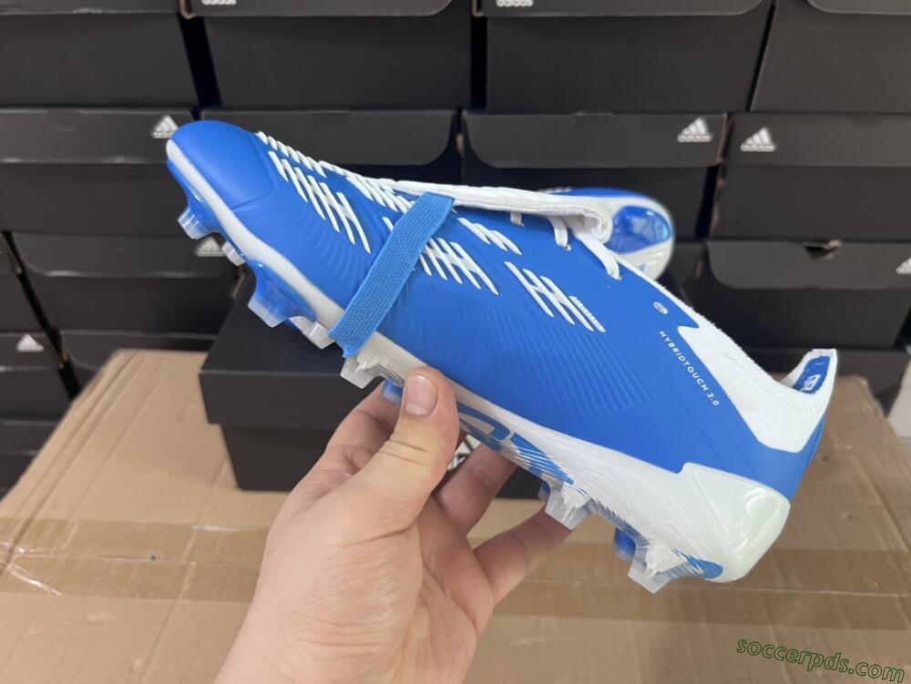 Adidas Predator Elite Foldover Tongue FG Low-Tops Football Boots - Blue/white/Beige