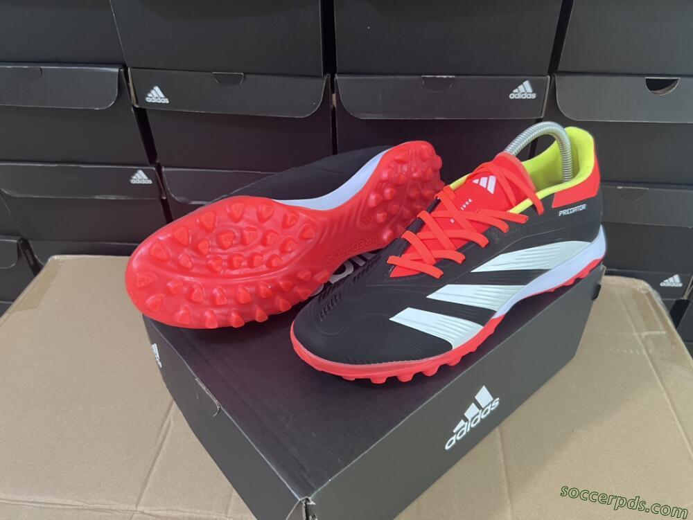 Adidas Predator 24 Elite TF Low-Tops Football Shoes - Black/White/Orange