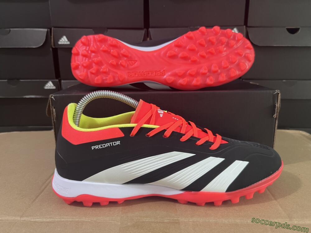 Adidas Predator 24 Elite TF Low-Tops Football Shoes - Black/White/Orange