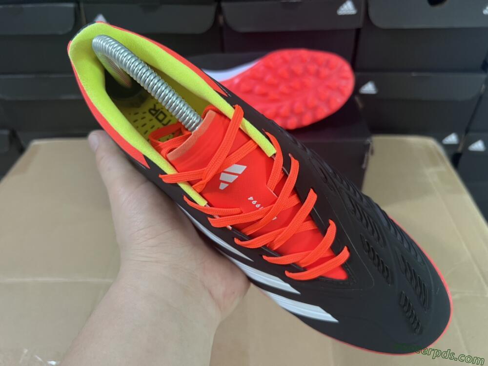 Adidas Predator 24 Elite TF Low-Tops Football Shoes - Black/White/Orange