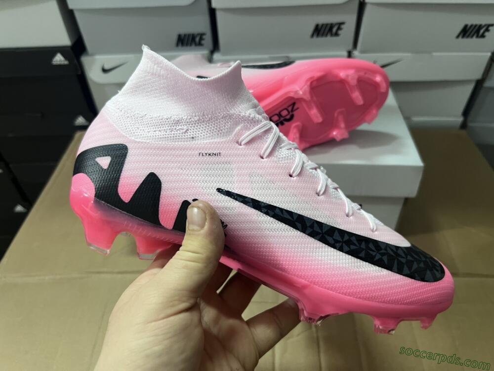Nike Air Zoom Mercurial Superfly 9 Elite FG High-Tops Football Boots - Pink/Black