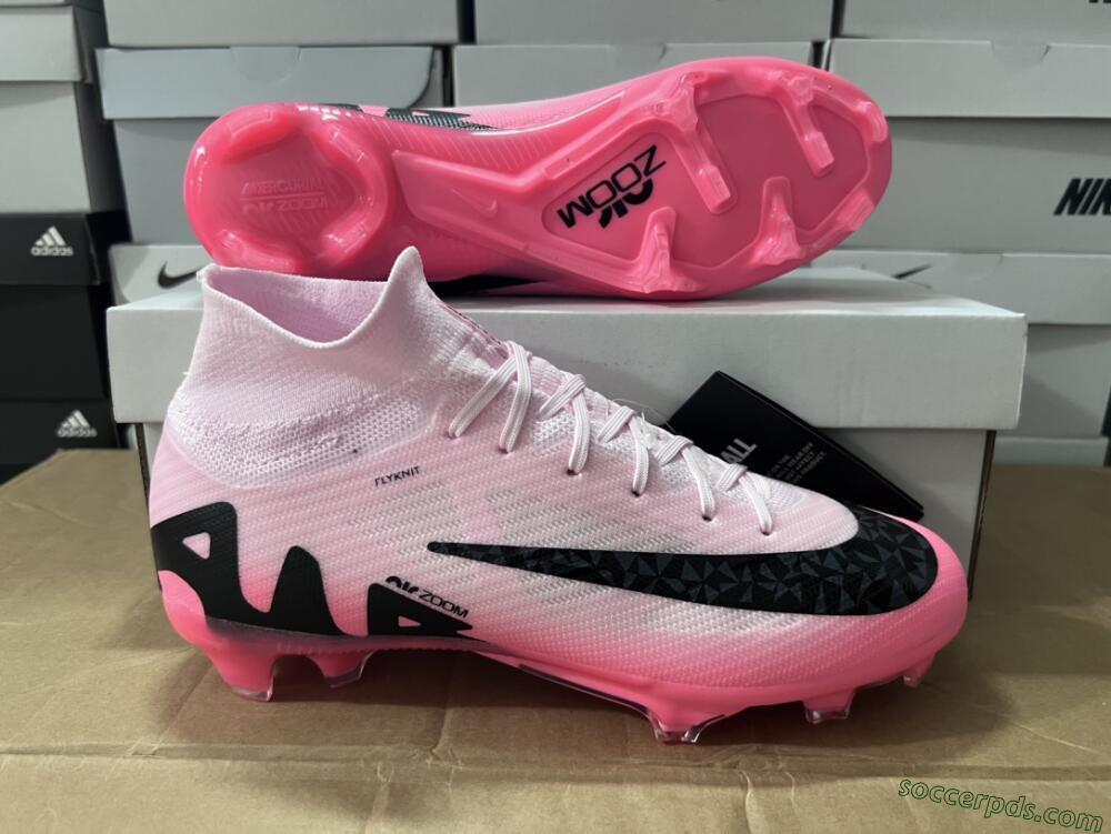Nike Air Zoom Mercurial Superfly 9 Elite FG High-Tops Football Boots - Pink/Black