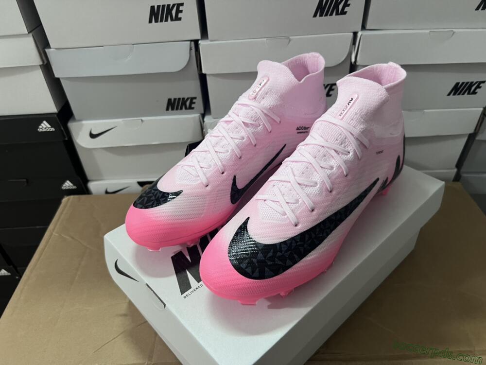 Nike Air Zoom Mercurial Superfly 9 Elite FG High-Tops Football Boots - Pink/Black