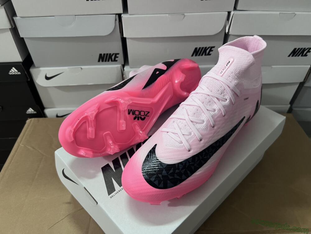 Nike Air Zoom Mercurial Superfly 9 Elite FG High-Tops Football Boots - Pink/Black