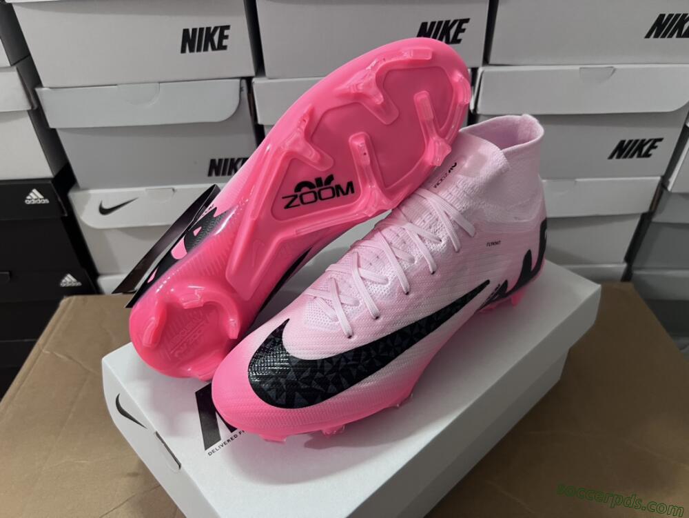 Nike Air Zoom Mercurial Superfly 9 Elite FG High-Tops Football Boots - Pink/Black
