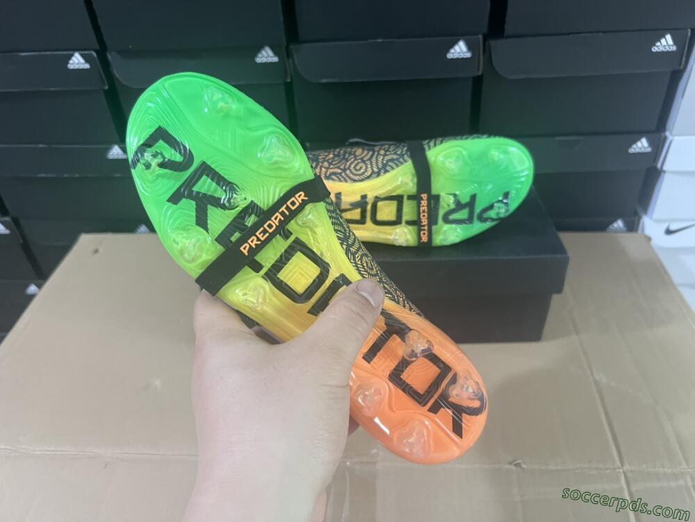 Adidas Predator Elite Foldover Tongue FG Low-Tops Football Boots - Black/White/Green