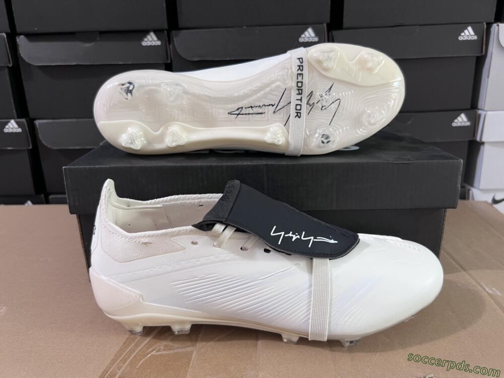 Adidas Predator Elite Foldover Tongue FG Low-Tops Football Boots - Beige/Black/White