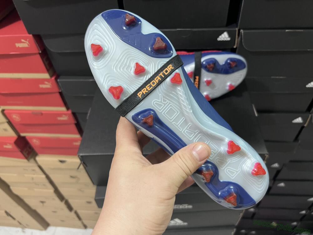 Adidas Predator Elite Foldover Tongue FG Low-Tops Football Boots - Silver/Black/Red