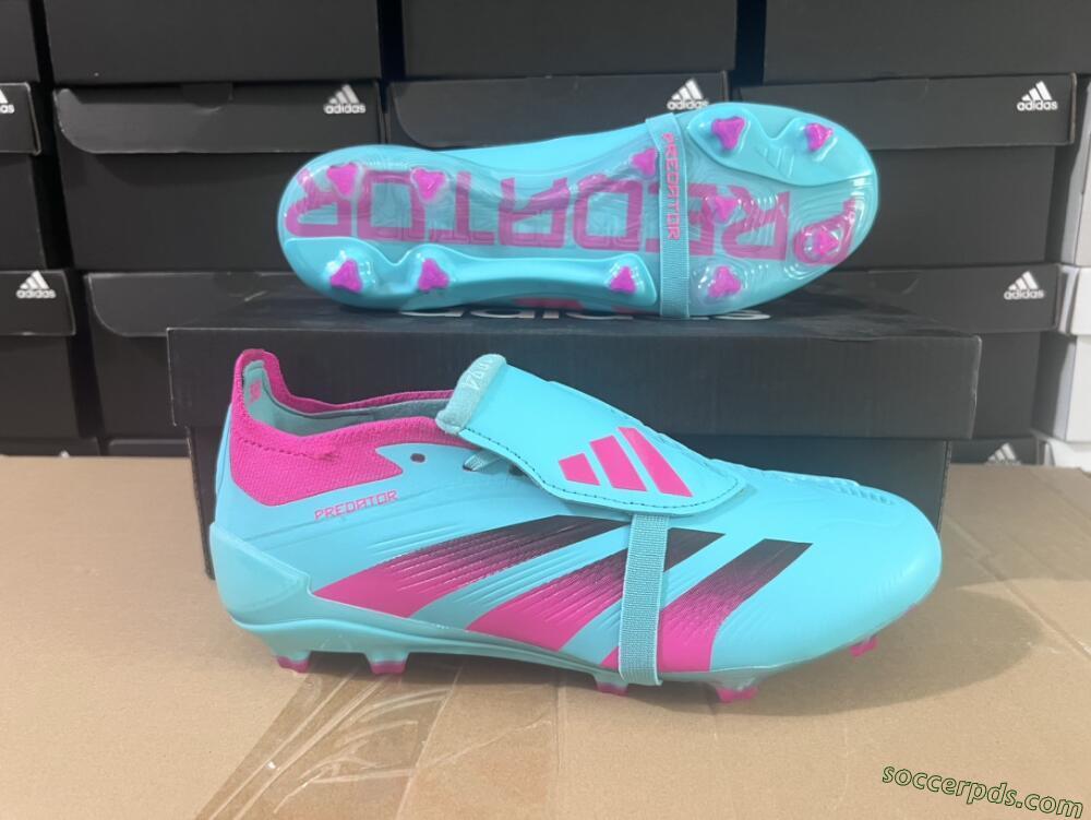Adidas Predator Elite Foldover Tongue FG Low-Tops Football Boots - Jade/Red/Pink