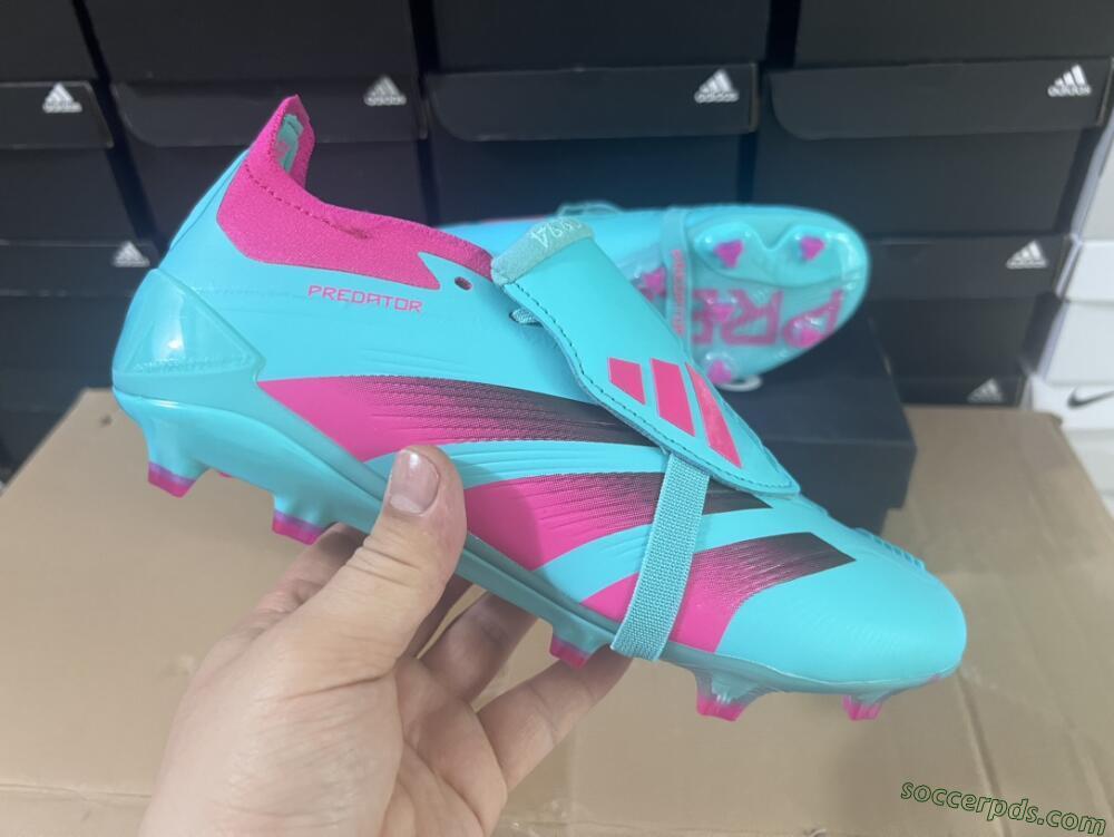 Adidas Predator Elite Foldover Tongue FG Low-Tops Football Boots - Jade/Red/Pink