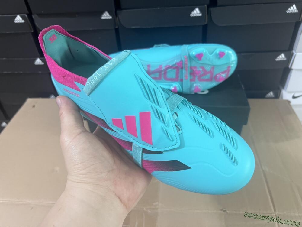 Adidas Predator Elite Foldover Tongue FG Low-Tops Football Boots - Jade/Red/Pink
