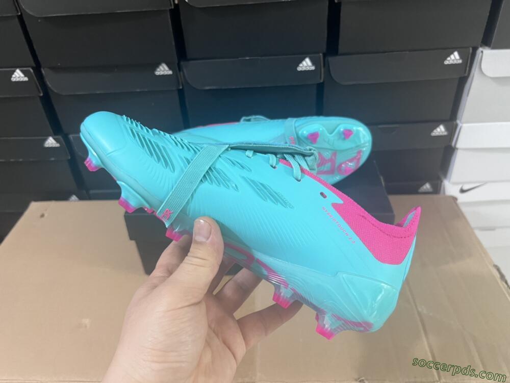 Adidas Predator Elite Foldover Tongue FG Low-Tops Football Boots - Jade/Red/Pink