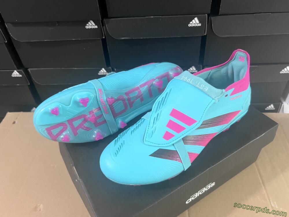 Adidas Predator Elite Foldover Tongue FG Low-Tops Football Boots - Jade/Red/Pink