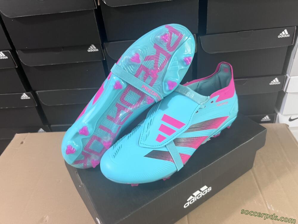 Adidas Predator Elite Foldover Tongue FG Low-Tops Football Boots - Jade/Red/Pink